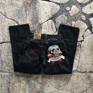 Men's Ed Hardy Skull Jeans